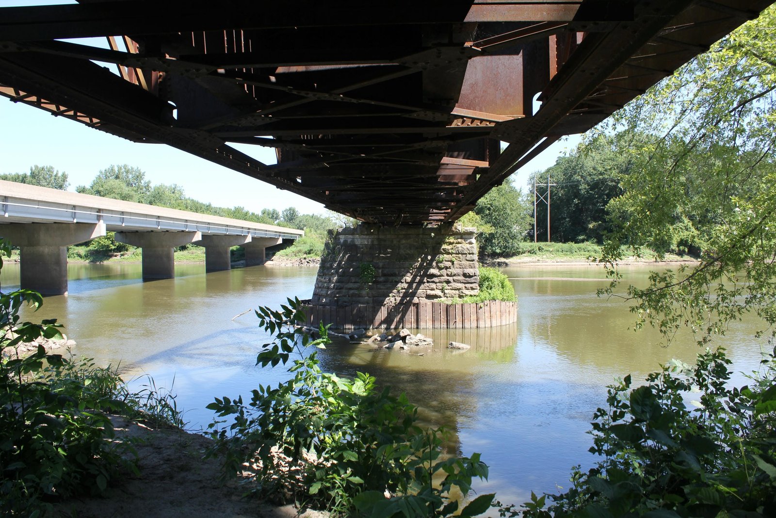 Under bridge